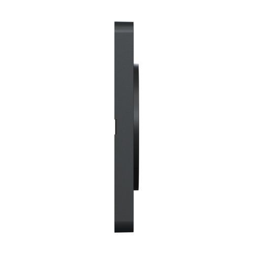 plaque 1 poste Schneider Odace Touch finition ardoise avec liseré anthracite - vue de côté