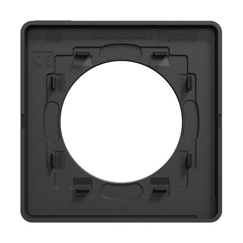 plaque 1 poste Schneider Odace Touch finition ardoise avec liseré anthracite - vue de dos