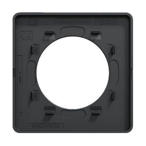 plaque 1 poste Schneider Odace Touch finition Kvadrat perle avec liseré anthracite - vue de dos