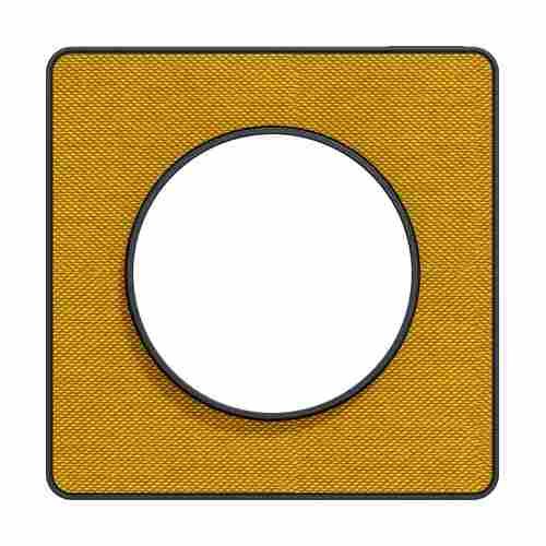 plaque 1 poste Schneider Odace Touch finition Kvadrat ocre avec liseré anthracite