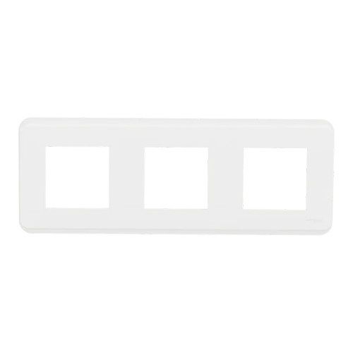 Plaque de finition blanche 3 postes