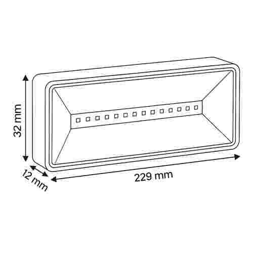 Dimensions du bloc de secours Schneider Electric Exiway Light
