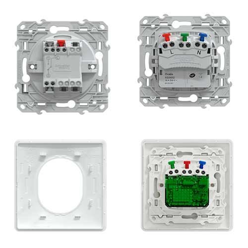 ProBox 40 plaques simples + 30 prises + 10 VV + 1 prise affleurante avec USB C blanc SCHNEIDER Ovalis