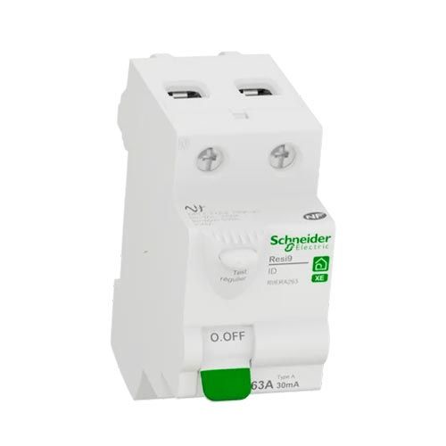 vue du dessus SCHNEIDER Resi9 XE Interrupteur différentiel 63A 30mA type A auto 230V - R9ERA263