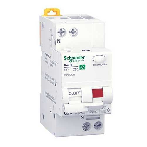 SCHNEIDER Resi9 Disjoncteur différentiel 20A 30mA type C FSI 2 modules 230V - R9PDCF20