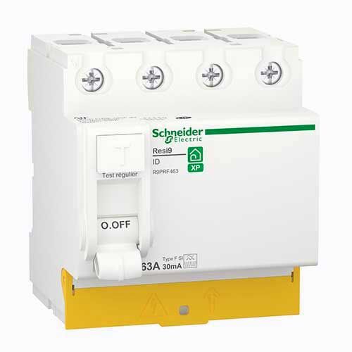 SCHNEIDER Resi9 XP Interrupteur différentiel tétrapolaire 63A 30mA type Fsi 4 modules 400V - R9PRF463