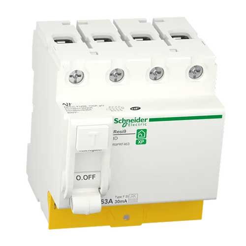 SCHNEIDER Resi9 XP Interrupteur différentiel tétrapolaire 63A 30mA type Fsi 4 modules 400V
