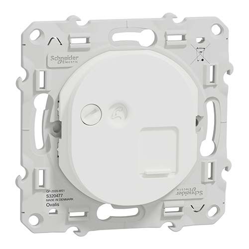 Prise RJ45 catégorie 6a STP blanc SCHNEIDER Ovalis