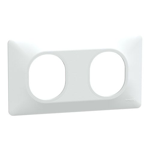 Plaque double horizontale SCHNEIDER Ovalis