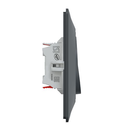 Interrupteur va et vient + poussoir SCHNEIDER Ovalis complet anthracite