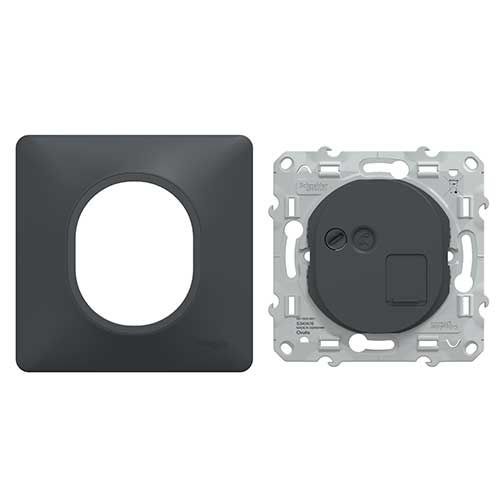 SCHNEIDER Ovalis Prise RJ45 grade 3 catégorie 6 STP complet anthracite