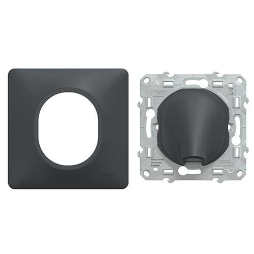 SCHNEIDER Ovalis Sortie de câble complet anthracite