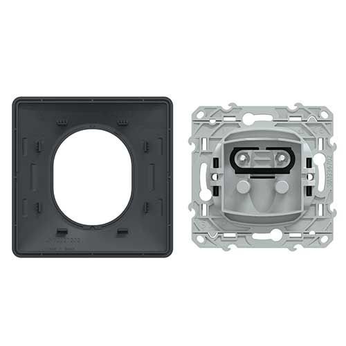 Sortie de câble complet anthracite SCHNEIDER Ovalis