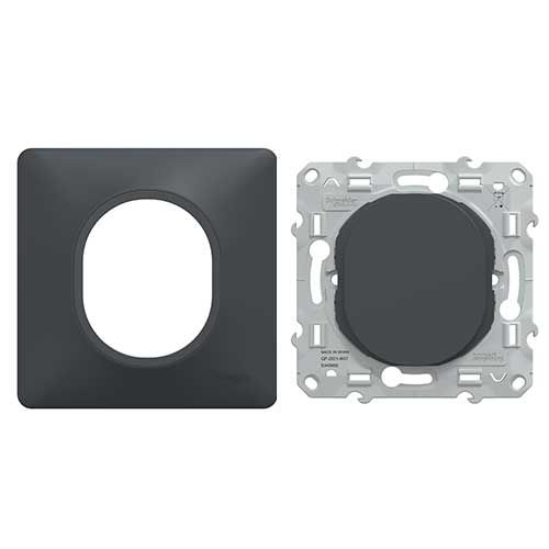 SCHNEIDER Ovalis Obturateur complet anthracite