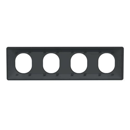 Plaque anthracite Ovalis 4 postes
