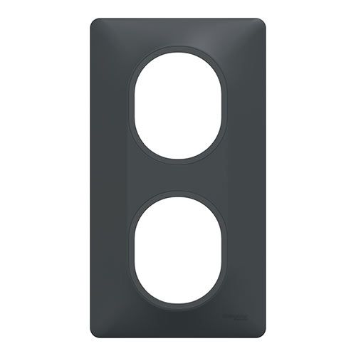 Plaque double verticale SCHNEIDER Ovalis