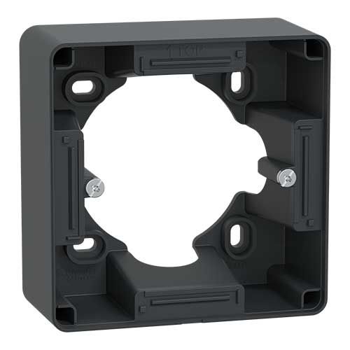 SCHNEIDER Ovalis Boite simple pour montage en saillie anthracite - S340762