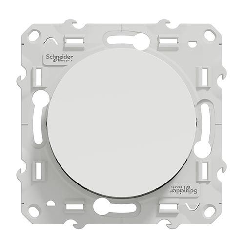 Permutateur blanc 10A Schneider Odace - vue de face