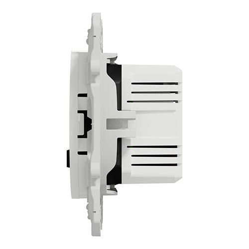 Prise chargeur double USB TYPE A+C blanc SCHNEIDER Odace - image de côté