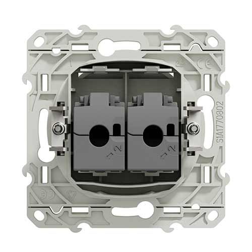 double prise RJ45 cat.6 Schneider Odace - vue de dos