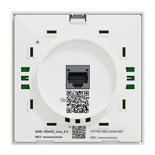 Point accès WIFI POE bibande - WIFI 4&5 AC2 1Gb RJ45 blanc SCHNEIDER Odace - vue de face