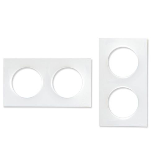 SCHNEIDER Odace Plaque double blanche