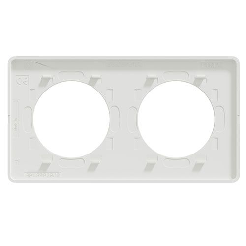 plaque double blanche Schneider Odace Touch - vue de dos