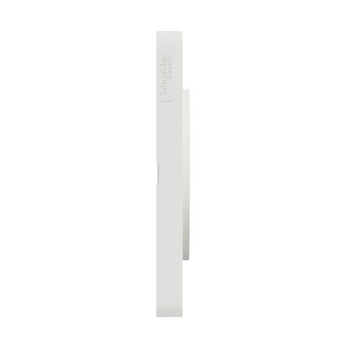 Plaque triple SCHNEIDER Odace Touch bronze brossé avec liseré blanc - vue de côté