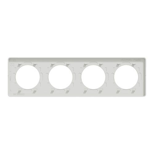 plaque quadruple blanc SCHNEIDER Odace Touch - vue de dos