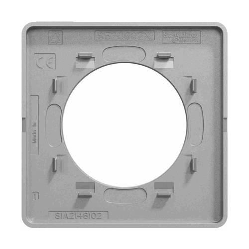 plaque 1 poste aluminium Schneider Odace Touch - vue de dos