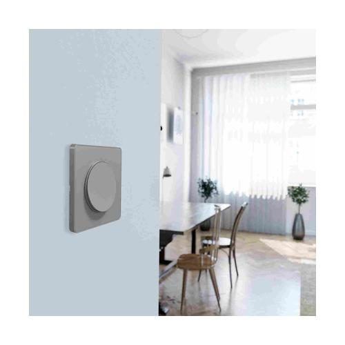 plaque 1 poste aluminium Schneider Odace Touch - photo ambiance intérieur