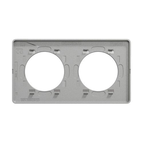 plaque 2 postes schneider odace touch coloris aluminium - vue de dos