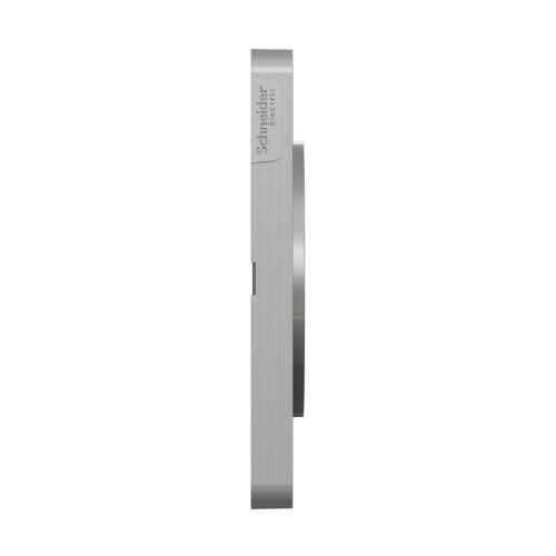 Plaque double SCHNEIDER Odace Touch ardoise avec liseré aluminium - vue de côté
