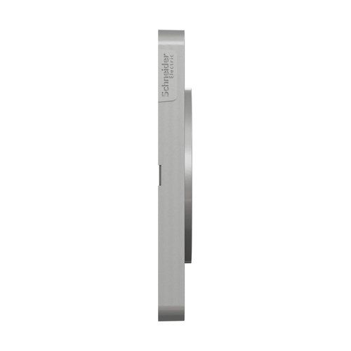 plaque 3 postes Schneider Odace Touch horizontaux ou verticaux entraxe 71mm aluminium - vue de côté