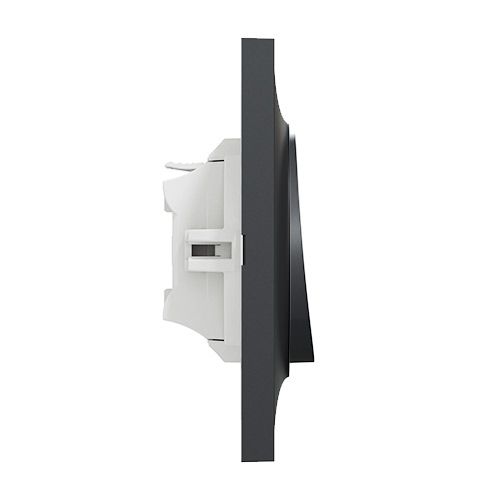Bouton poussoir complet anthracite Schneider Odace