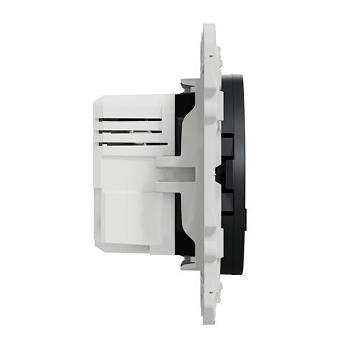 Prise chargeur double USB TYPE A+C anthracite SCHNEIDER Odace - image de côté