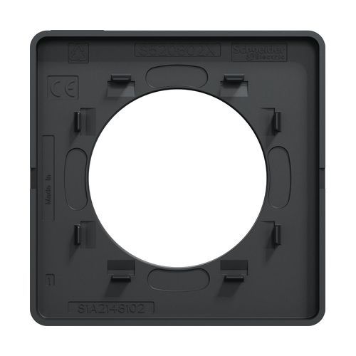 plaque 1 poste Schneider Odace Touch coloris anthracite - vue de dos