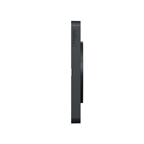 plaque 3 postes Schneider Odace Touch horizontaux ou verticaux entraxe 71mm anthracite - vue de côté