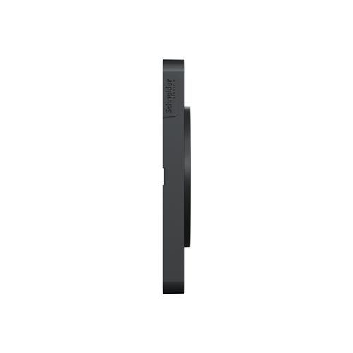plaque 3 postes Schneider Odace Touch finition Kvadrat gris perle avec liseré anthracite - vue de coté
