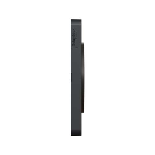 plaque 3 postes Schneider Odace Touch finition Kvadrat ocre avec liseré anthracite - vue de côté