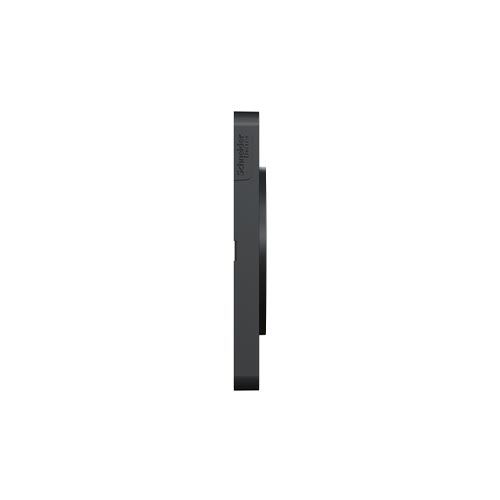 plaque 3 postes Schneider Odace Touch finition bois zebrano avec liseré anthracite - vue de dos