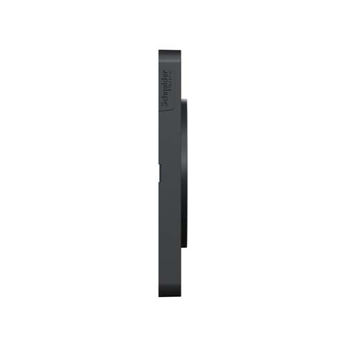plaque 3 postes Schneider Odace Touch finition ardoise avec liseré anthracite - vue de côté