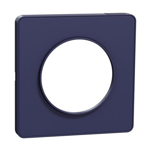 plaque 1 poste Schneider Odace Touch couleur bleu cobalt