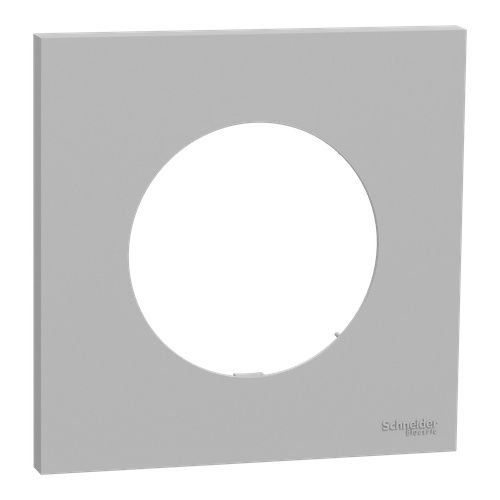 plaque de finition 1 poste Schneider Odace gris galet