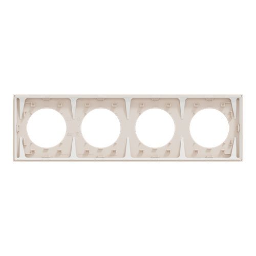 plaque de finition 4 postes Schneider Odace beige sable - vue de dos