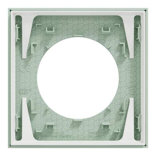 plaque de finition 1 poste Schneider Odace vert jade - vue de dos