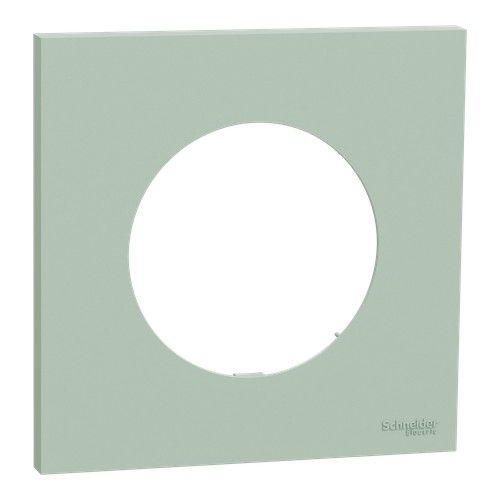plaque de finition 1 poste Schneider Odace vert jade