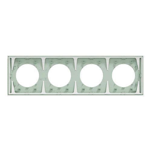 plaque de finition 4 postes Schneider Odace vert jade - vue de dos