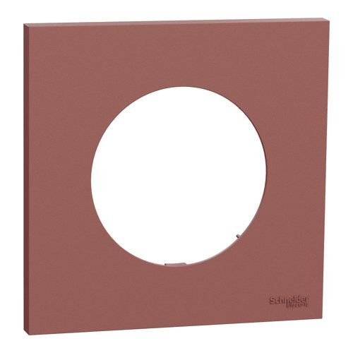 plaque de finition 1 poste Schneider Odace rose grenat
