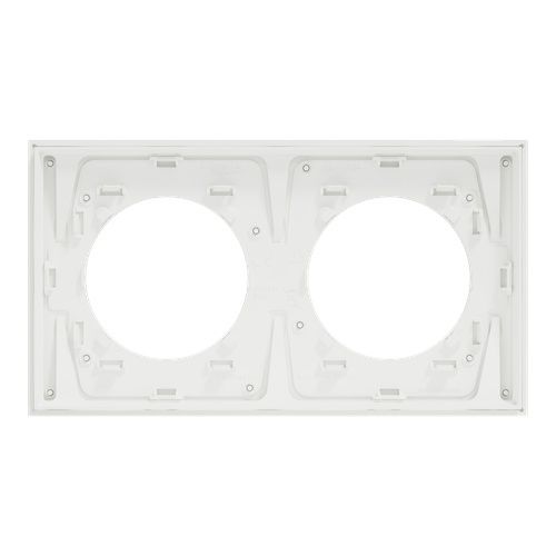plaque de finition 2 postes Schneider Odace Métal effet Titane - vue de dos